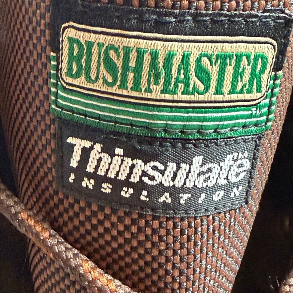 Bushmaster 8905 Mens 9 Brown Leather Rubber Hunting Boots Thinsulate B200 - Picture 2 of 12
